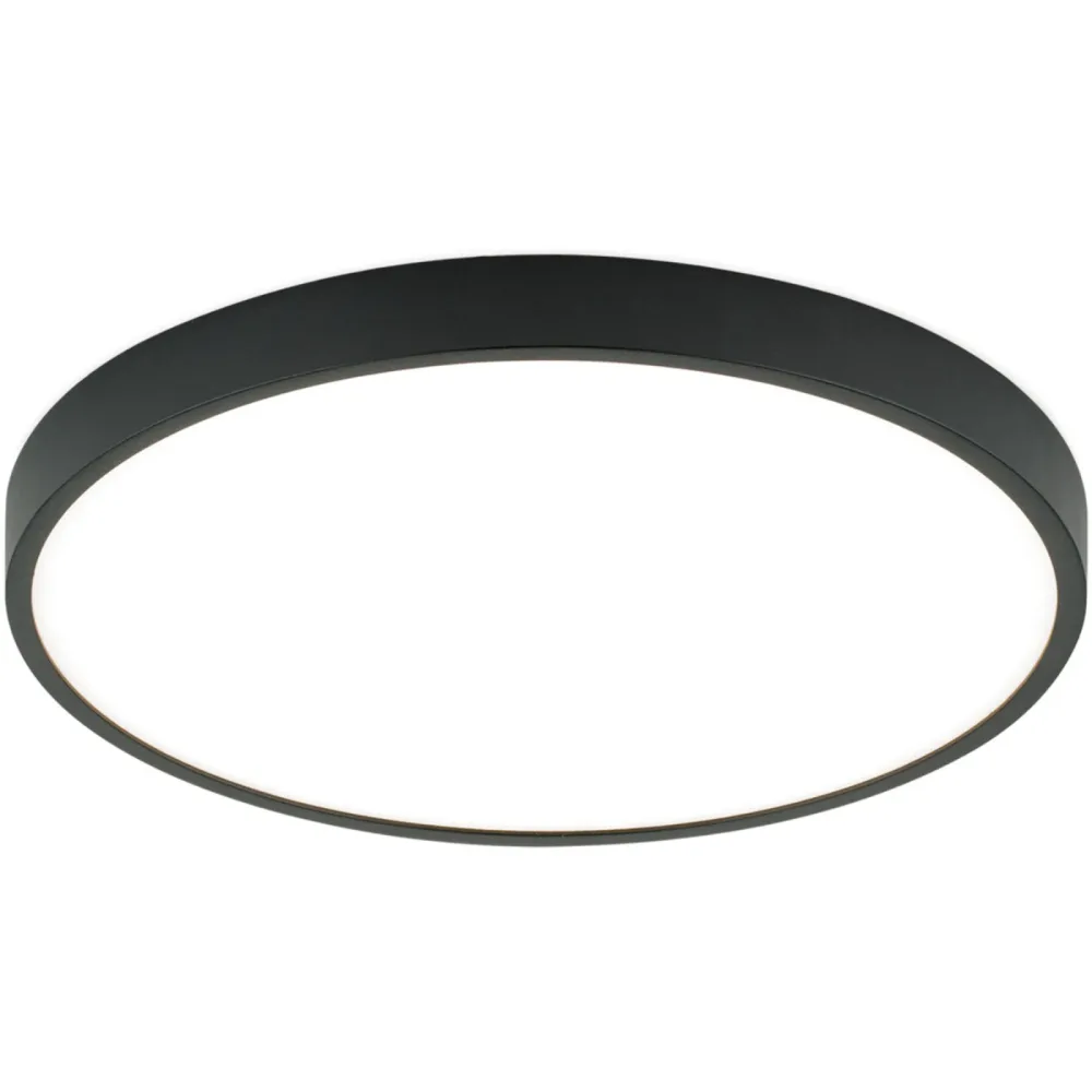 Deckenlampe Bully Schwarz Aluminium 2.4 cm - LED - Lichtfarbe: Warmweiss - Deckenlampe- LED Energiesparlampe