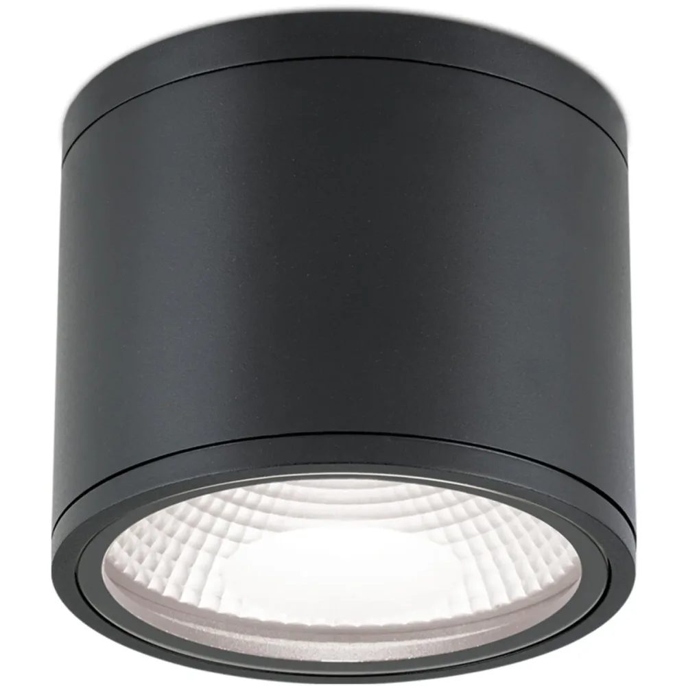 Deckenlampe aussen Sputnik Schwarz - Lichtfarbe: Warmweiss - Material: Siluminguss - Deckenlampe aussen