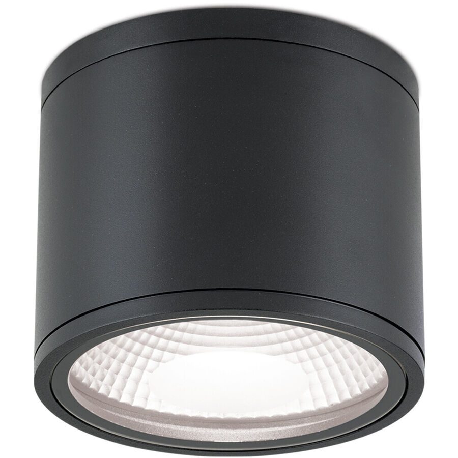 Deckenlampe aussen Sputnik Schwarz - Lichtfarbe: Warmweiss - Material: Siluminguss - Deckenlampe aussen