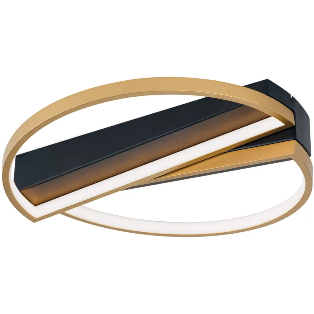 Deckenlampe Olga Gold/Schwarz Aluminium 8.5 cm - Farbe: schwarz-gold - Lichtfarbe: Warmweiss - Deckenlampe