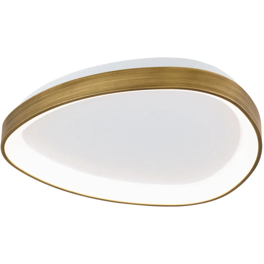 Deckenlampe Charlie Aluminium 6 cm - Farbe: Altmessing - Lichtfarbe: Warmweiss - Deckenlampe