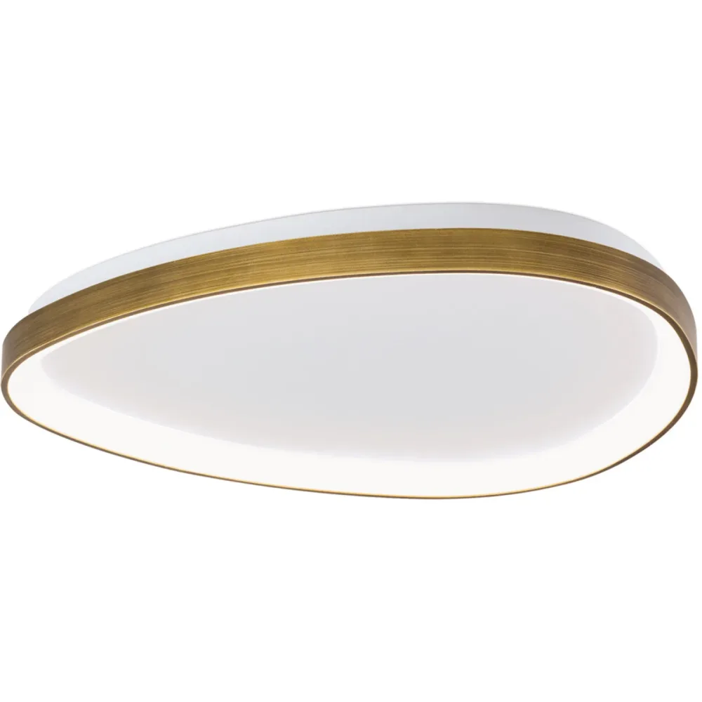 Deckenlampe Charlie Aluminium 6 cm - Farbe: Altmessing - Lichtfarbe: Warmweiss - Deckenlampe