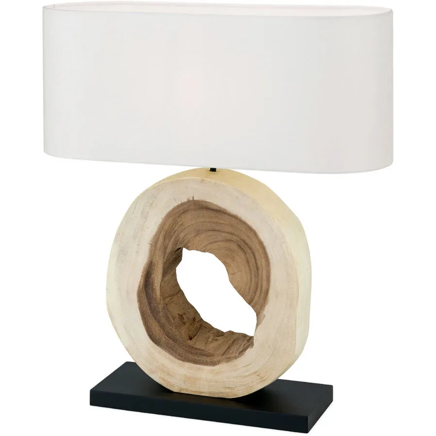 Tischlampe Nathan Holz 20 cm 63 cm - Farbe: natur - Tischlampe