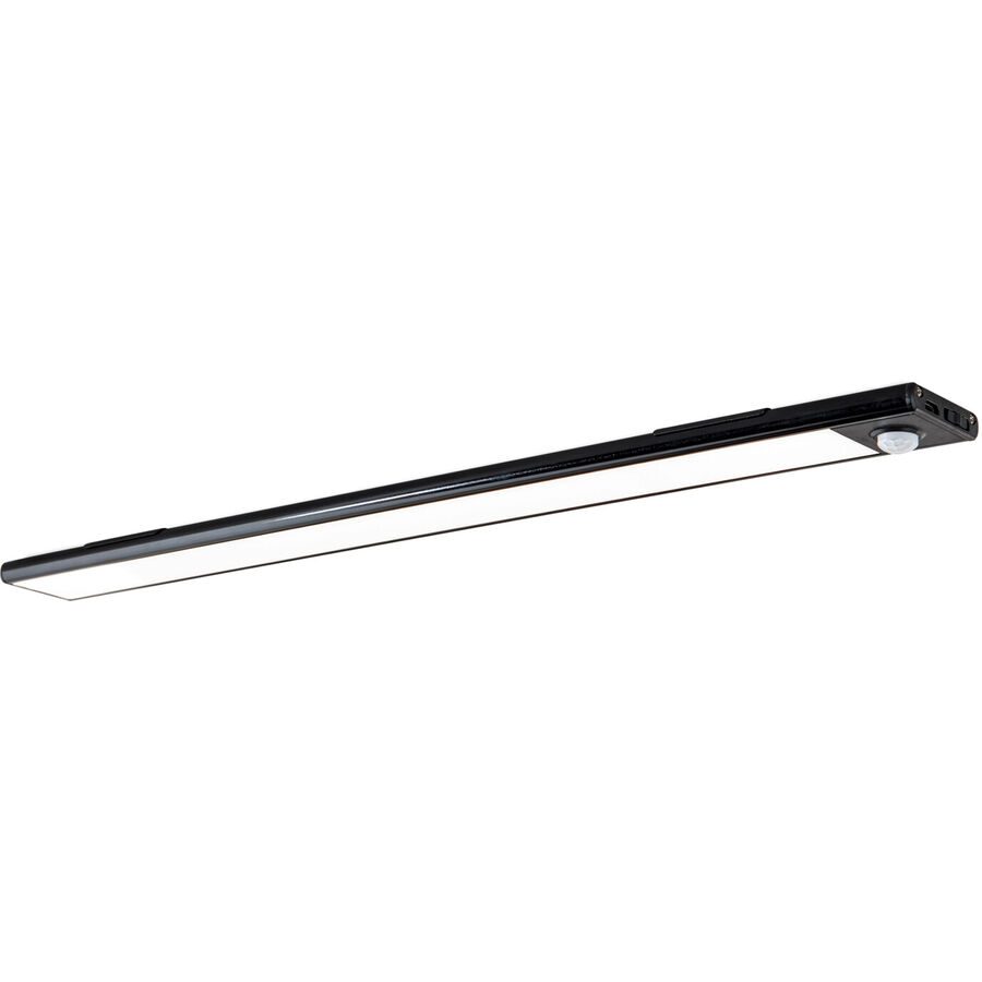 Unterbaulampe Norman Schwarz Aluminium 4 cm 1.4 cm - Lichtfarbe: Warmweiss - Unterbaulampe