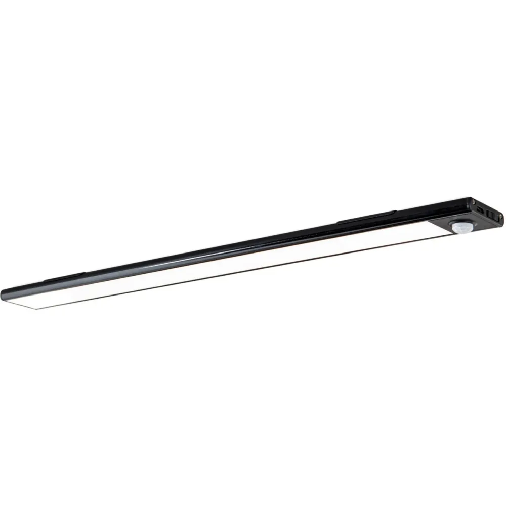 Unterbaulampe Norman Schwarz Aluminium 4 cm 1.4 cm - Lichtfarbe: Warmweiss - Unterbaulampe