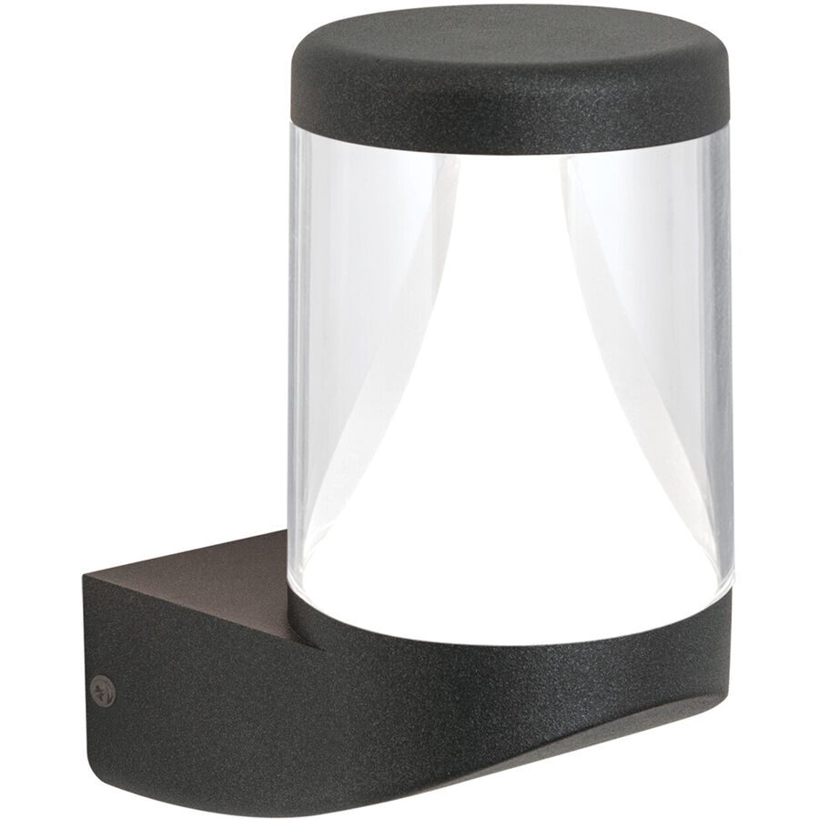 Wandlampe aussen Midnight Grau Aluminium 10.8 cm 20 cm - Farbe: anthrazit - Lichtfarbe: Warmweiss - Material: Aluguss - Wandlampe aussen