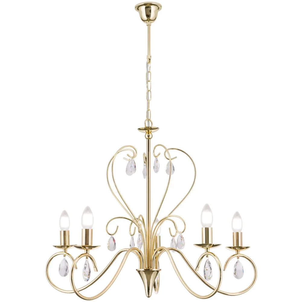 Kronleuchter Alessia Gold Stahl 58 cm - Kronleuchter
