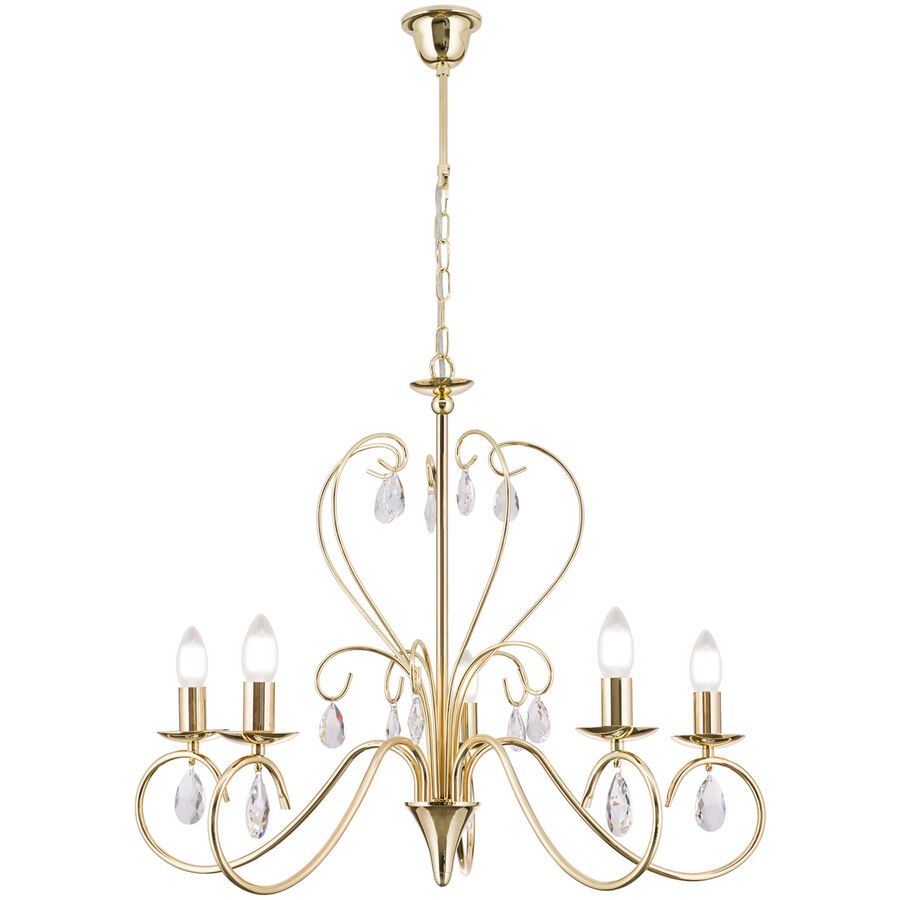 Kronleuchter Alessia Gold Stahl 58 cm - Kronleuchter