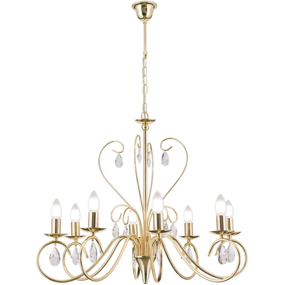 Kronleuchter Alessia Gold Stahl 58 cm - Kronleuchter