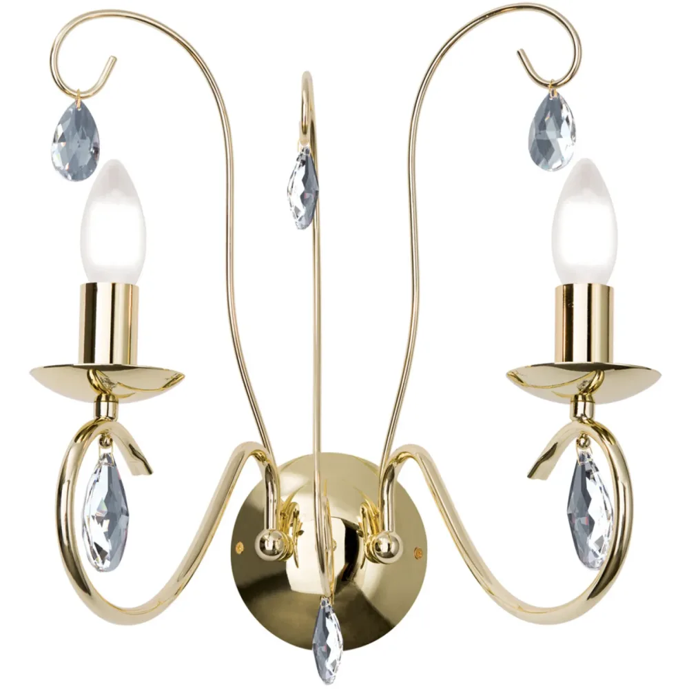 Wandlampe Alessia Gold Stahl 37 cm 45 cm - Wandlampe