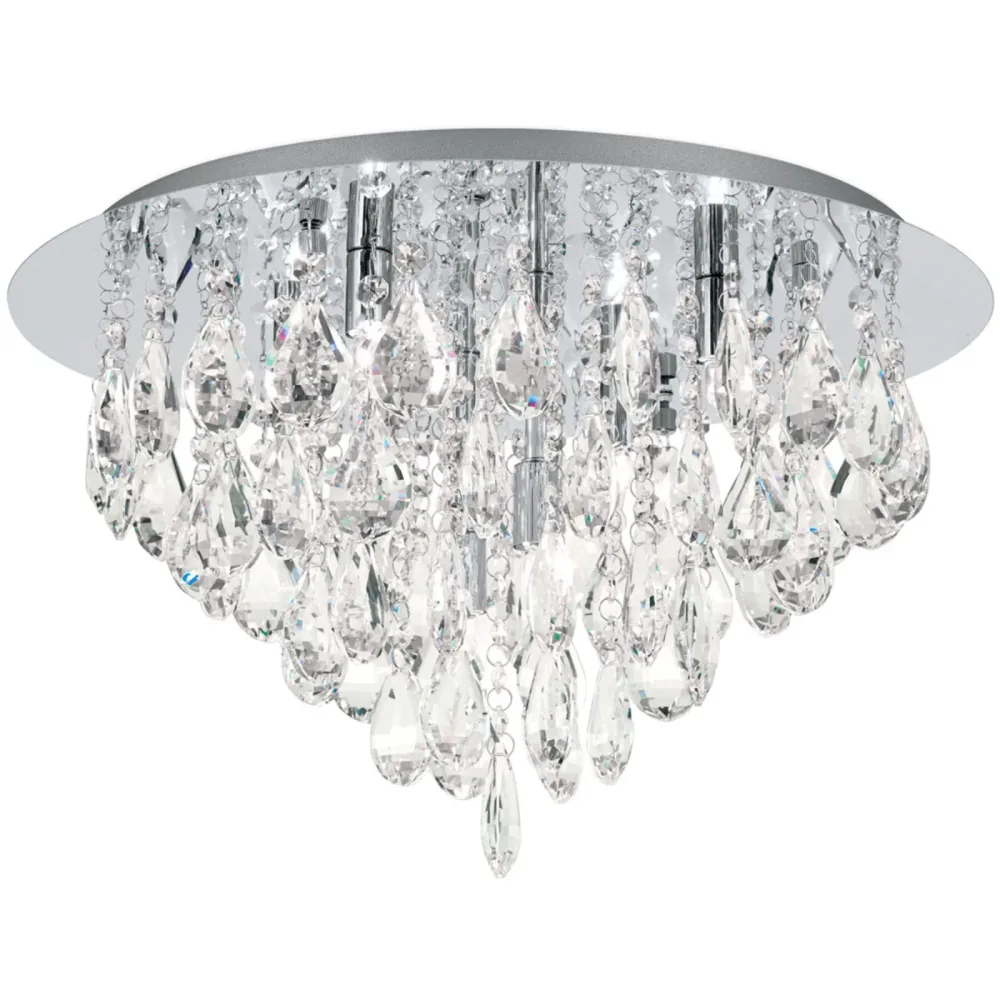 Deckenlampe Celeste Grau Stahl 28.5 cm - Farbe: chrom - Deckenlampe