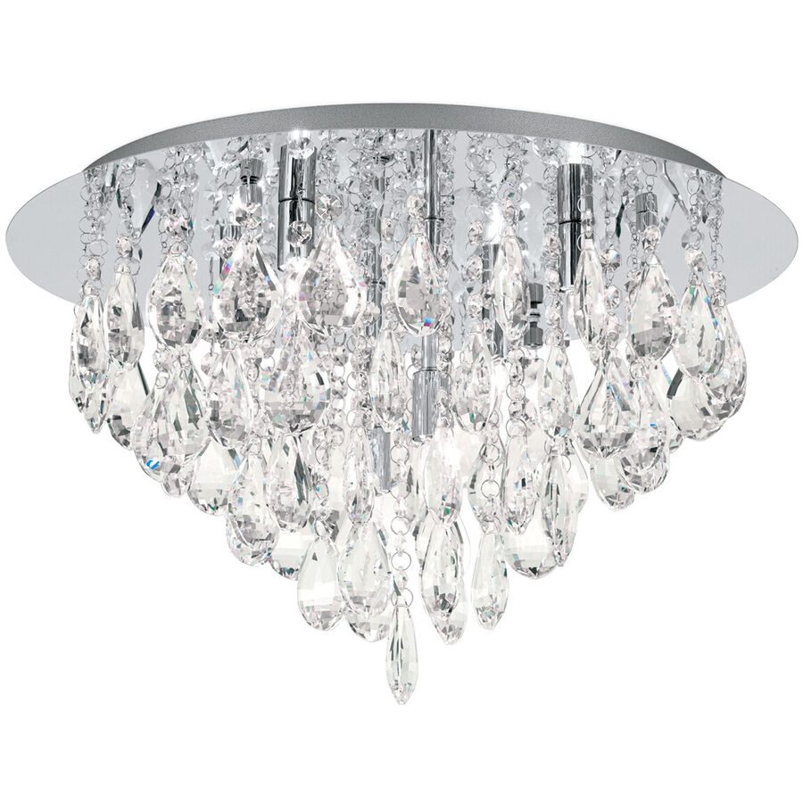 Deckenlampe Celeste Grau Stahl 28.5 cm - Farbe: chrom - Deckenlampe