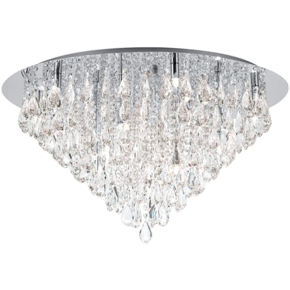 Deckenlampe Celeste Grau Stahl 41 cm - Farbe: chrom - Deckenlampe