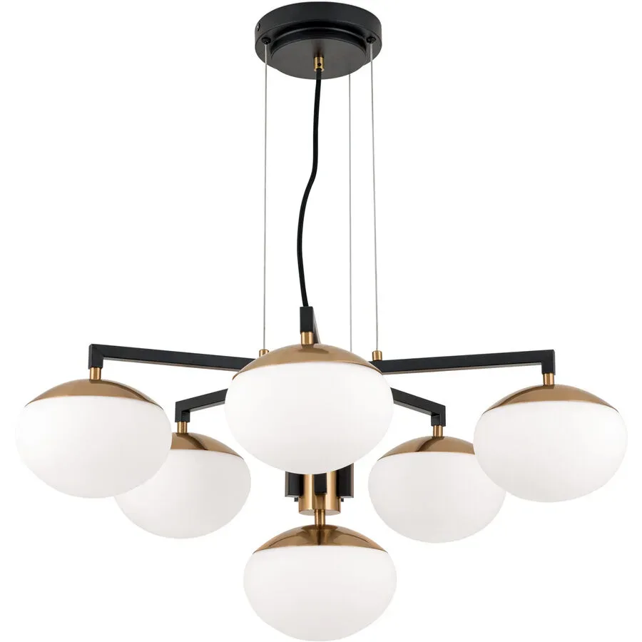 Kronleuchter Josephine Gold/Schwarz Stahl 34 cm - Farbe: schwarz-gold - Kronleuchter