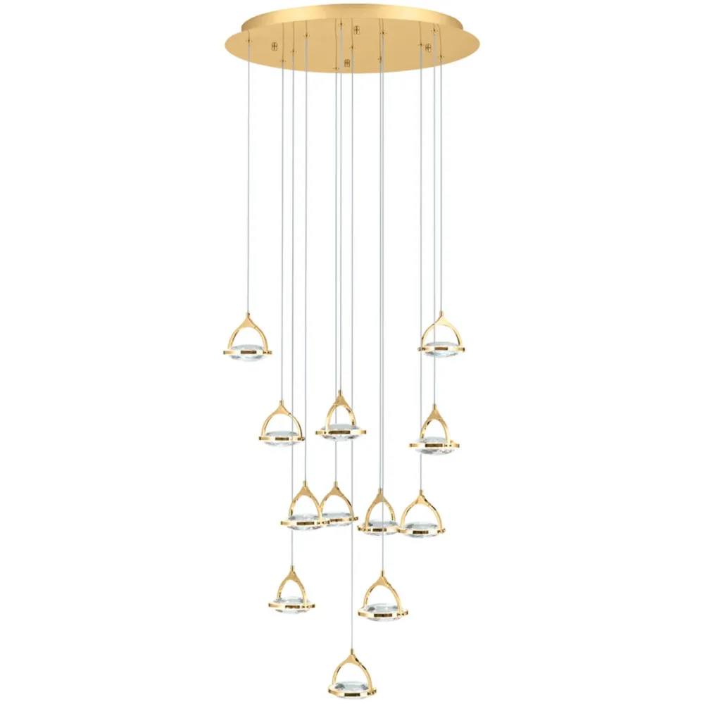 Deckenlampe Moon Gold Stahl 12 cm - Lichtfarbe: Warmweiss - Deckenlampe