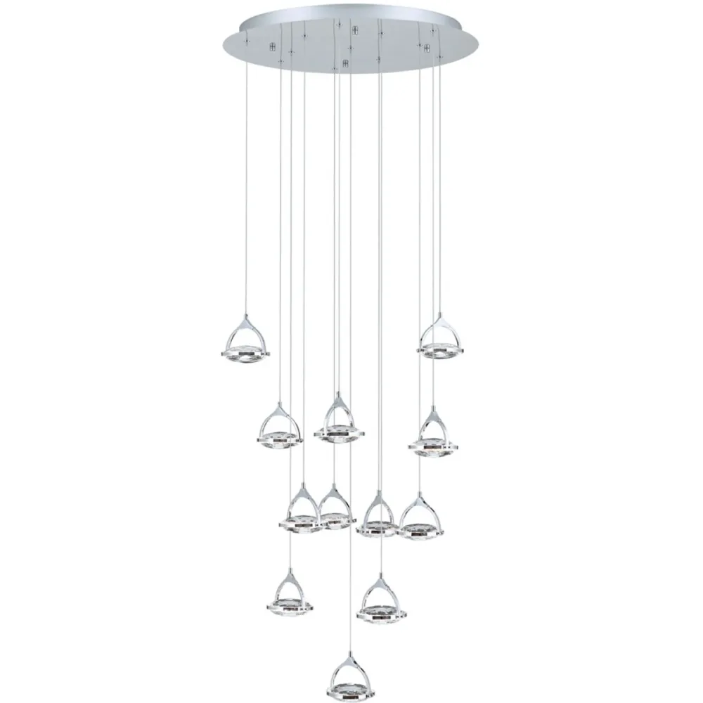 Deckenlampe Moon Grau Stahl 12 cm - Farbe: chrom - Lichtfarbe: Warmweiss - Deckenlampe