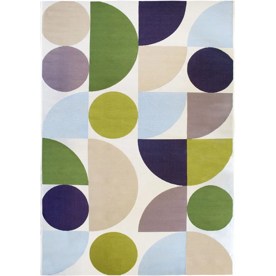 Outdoor-Teppich Offline Grün/Lila/Blau Polyethylen 160 cm 230 cm - Farbe: farbig - Material: Polypropylen - Outdoor-Teppich