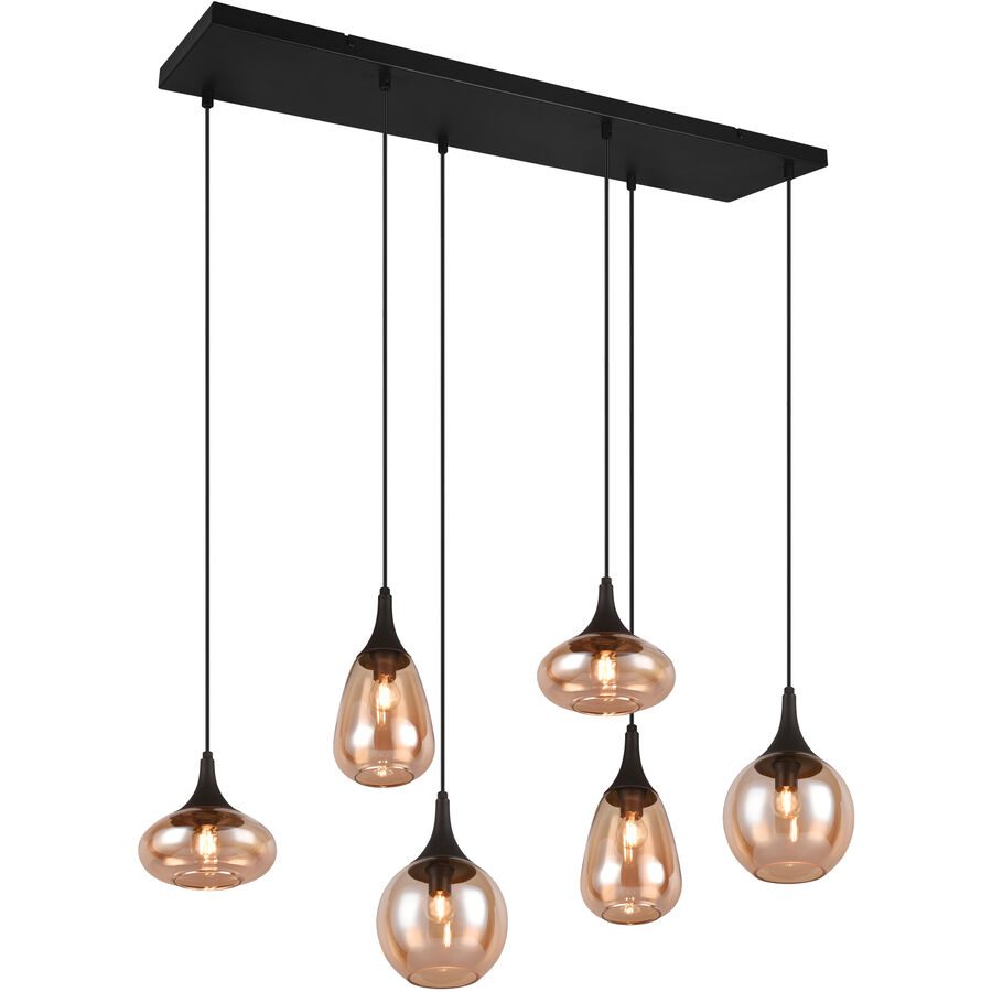 Pendellampe Animul Schwarz Metall 93.8 cm 150 cm Höhenverstellbar (manuell) - Farbe: schwarz matt - Pendellampe