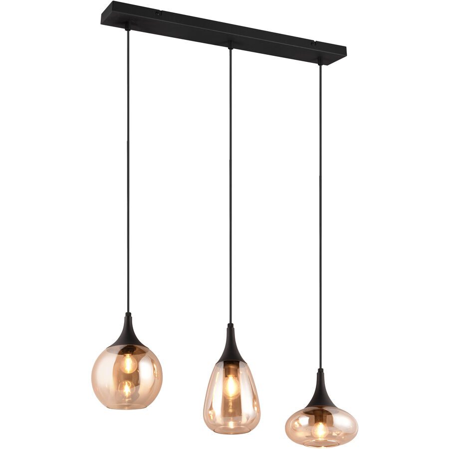 Pendellampe Animul Schwarz Metall 68.8 cm 150 cm Höhenverstellbar (manuell) - Farbe: schwarz matt - Pendellampe