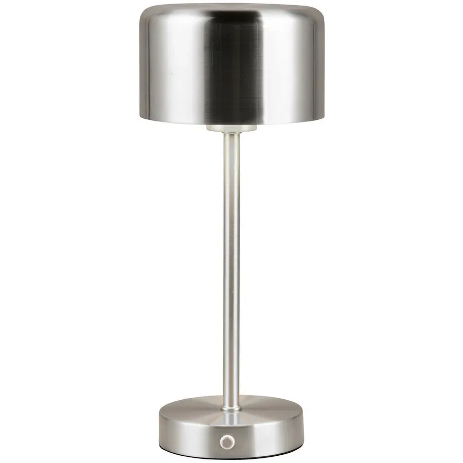 Tischlampe Feliks Silber Metall 30 cm - Farbe: Nickel matt - LED - Tischlampe- LED Energiesparlampe