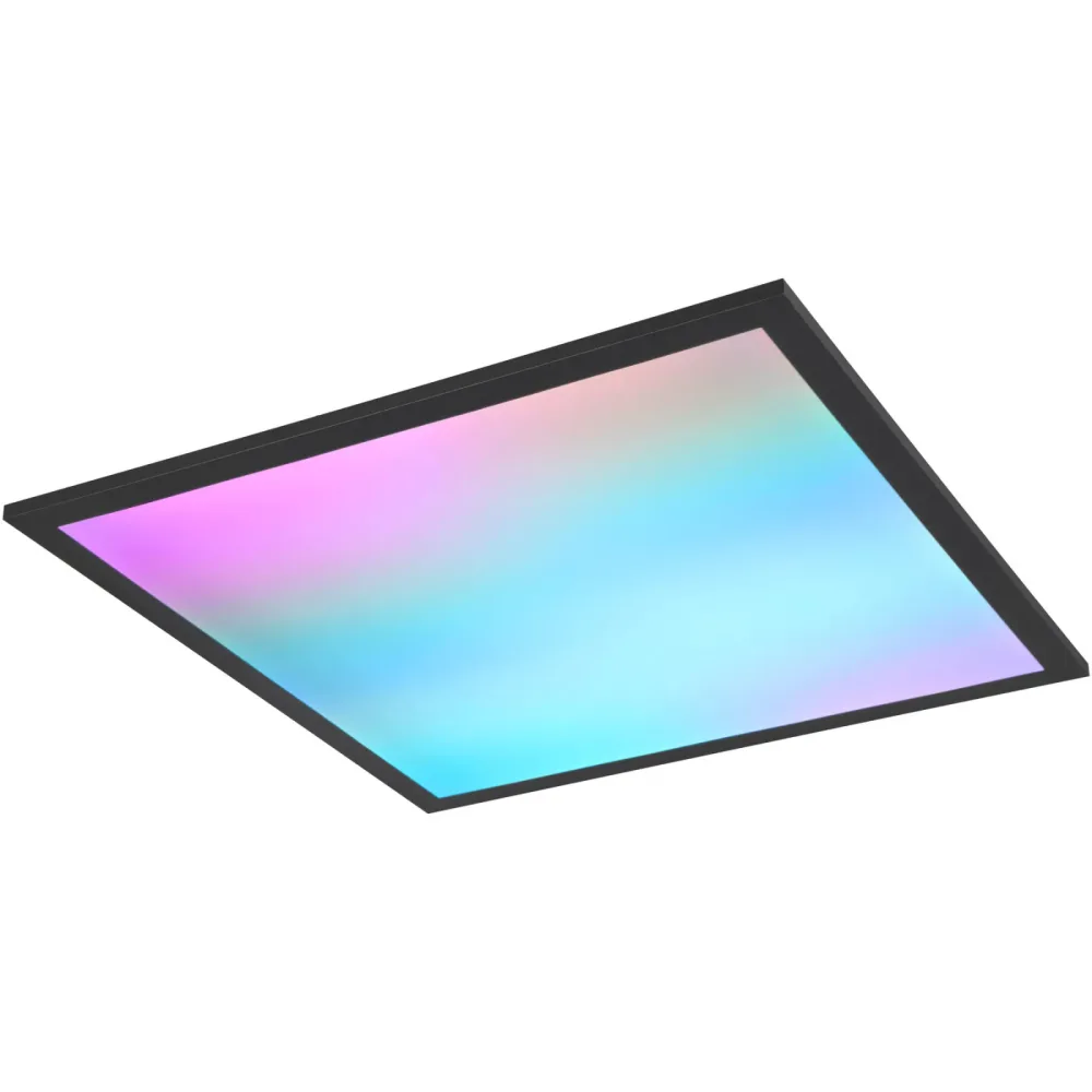 Deckenlampe Ateb Schwarz Metall 44.5 cm 5 cm - Farbe: schwarz matt - LED - Deckenlampe- LED Energiesparlampe