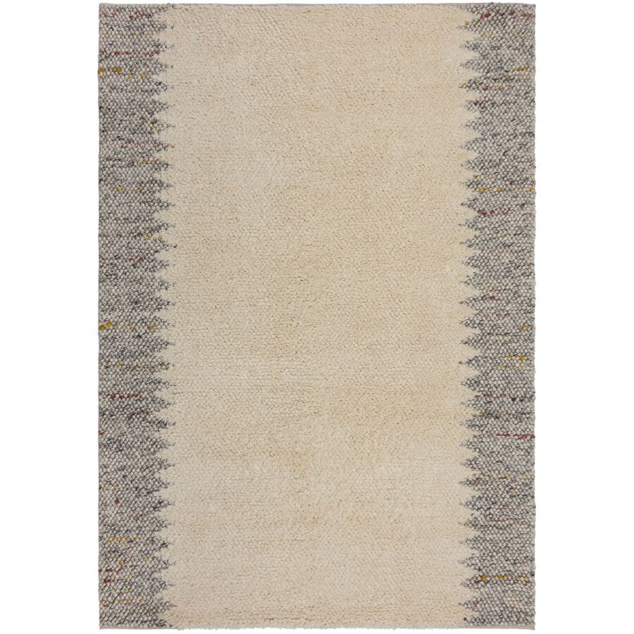 Teppich Minerex Grau/Weiss Wolle/Polyester 230 cm 160 cm - Farbe: Grau, Warmweiss - Material: Wolle, Polyester - Teppich