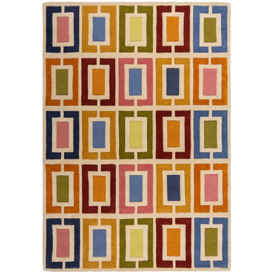 Teppich Borte Mehrfarbig Wolle 230 cm 160 cm - Teppich