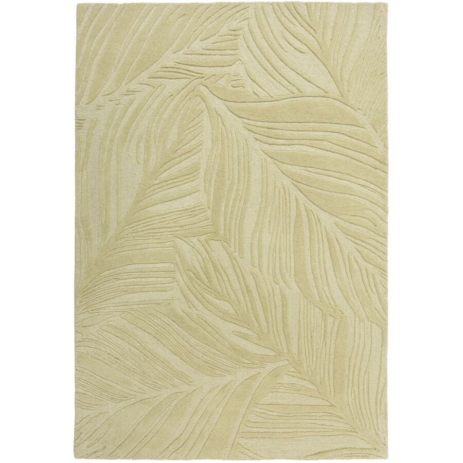 Teppich Onil Beige/Grün Wolle 230 cm 160 cm - Farbe: Sage, Natur - Teppich
