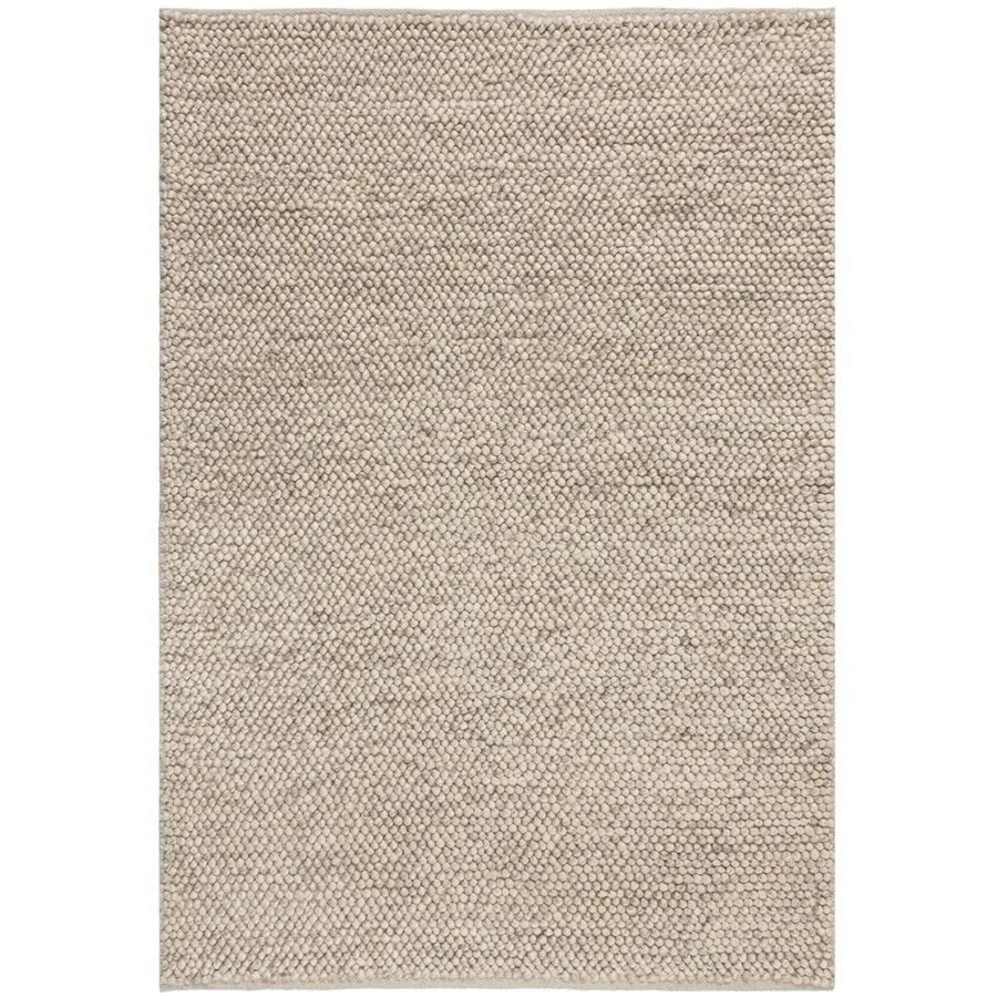Teppich Lareni Beige/Grau Wolle/Polyester 230 cm 160 cm - Farbe: Natural - Material: Wolle, Polyester - Teppich