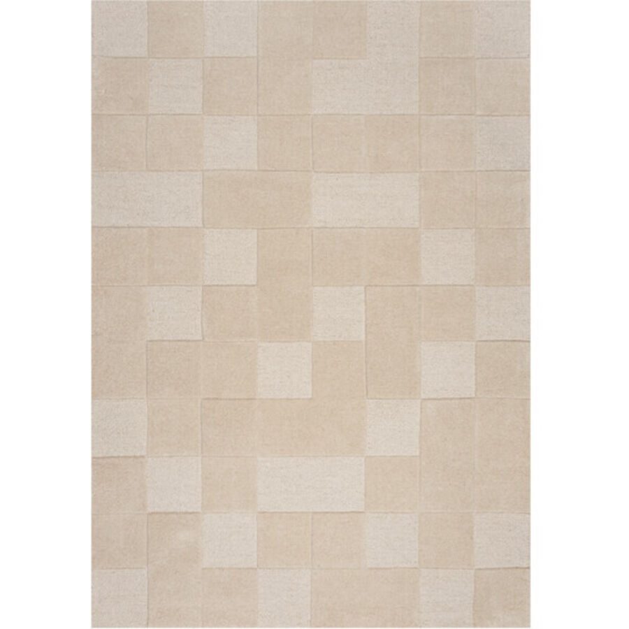 Teppich Checki Beige Wolle 230 cm 160 cm - Teppich