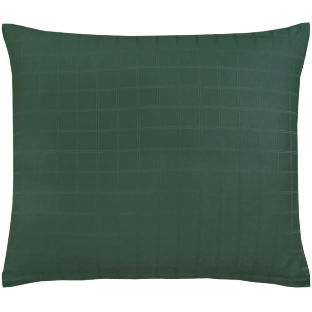 Flair Kissenbezug Damast Grün Baumwolle 65 cm 65 cm - Farbe: dunkelgrün