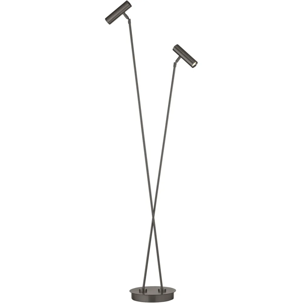 Stehlampe Tom Pro Bronze Metall 137 cm - LED - Lichtfarbe: Extra warmweiss - Helles Neutralweiss - Stehlampe- LED Energiesparlampe