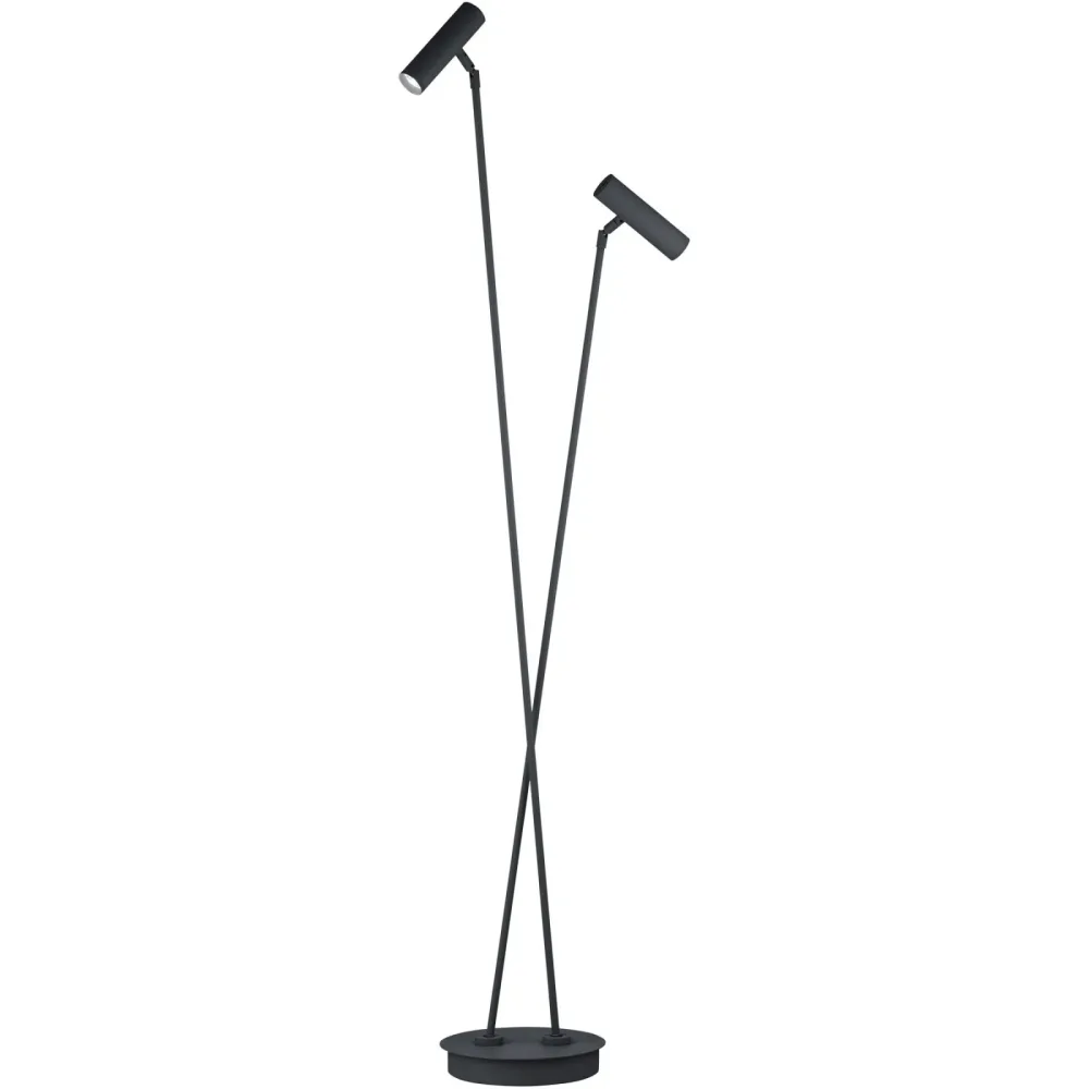 Stehlampe Tom Pro Schwarz Metall 137 cm - LED - Lichtfarbe: Extra warmweiss - Helles Neutralweiss - Stehlampe- LED Energiesparlampe