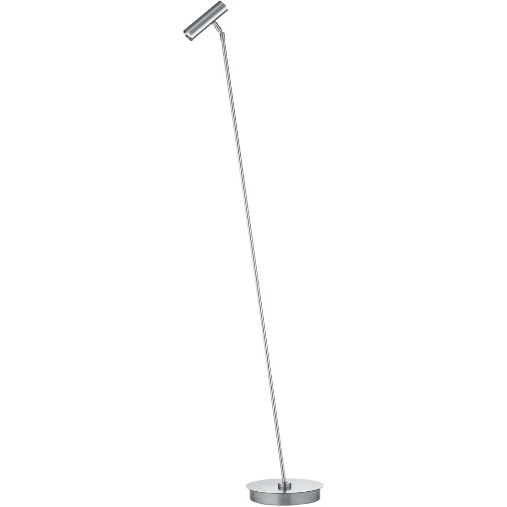 Stehlampe Tom Pro Silber Metall 137 cm - LED - Lichtfarbe: Extra warmweiss - Helles Neutralweiss - Stehlampe- LED Energiesparlampe