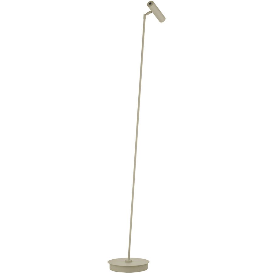 Stehlampe Tom Pro Weiss Metall 137 cm - Farbe: sand - LED - Lichtfarbe: Extra warmweiss - Helles Neutralweiss - Stehlampe- LED Energiesparlampe