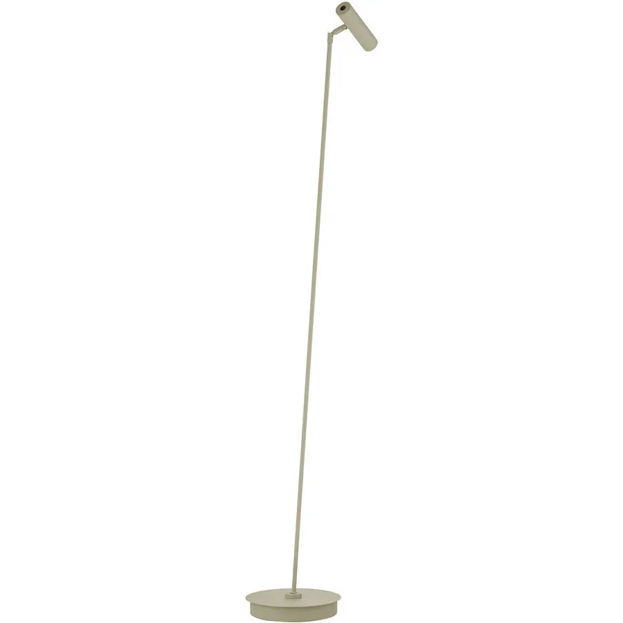 Stehlampe Tom Pro Weiss Metall 137 cm - Farbe: sand - LED - Lichtfarbe: Extra warmweiss - Helles Neutralweiss - Stehlampe- LED Energiesparlampe