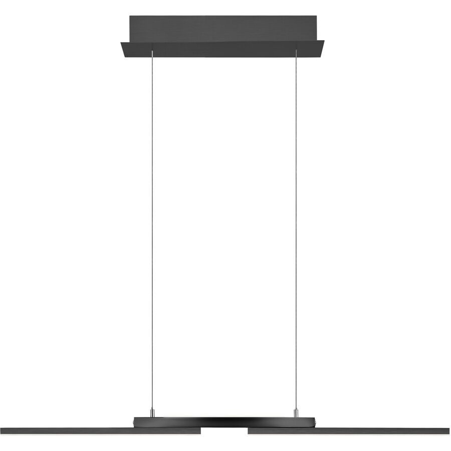 Pendellampe More Grau Metall 87 cm 200 cm - Farbe: anthrazit matt eloxiert - LED - Lichtfarbe: Extra warmweiss - Helles Neutralweiss - Pendellampe-