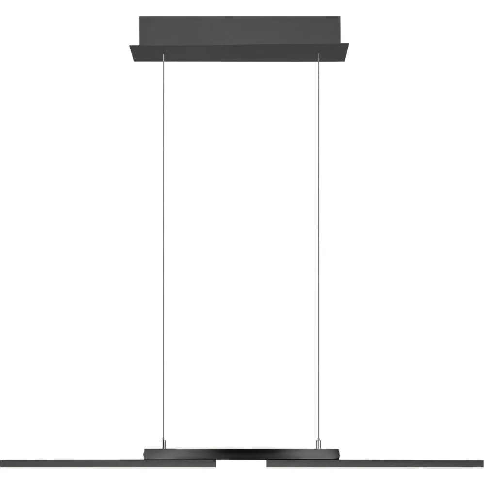 Pendellampe More Grau Metall 87 cm 200 cm - Farbe: anthrazit matt eloxiert - LED - Lichtfarbe: Extra warmweiss - Helles Neutralweiss - Pendellampe-