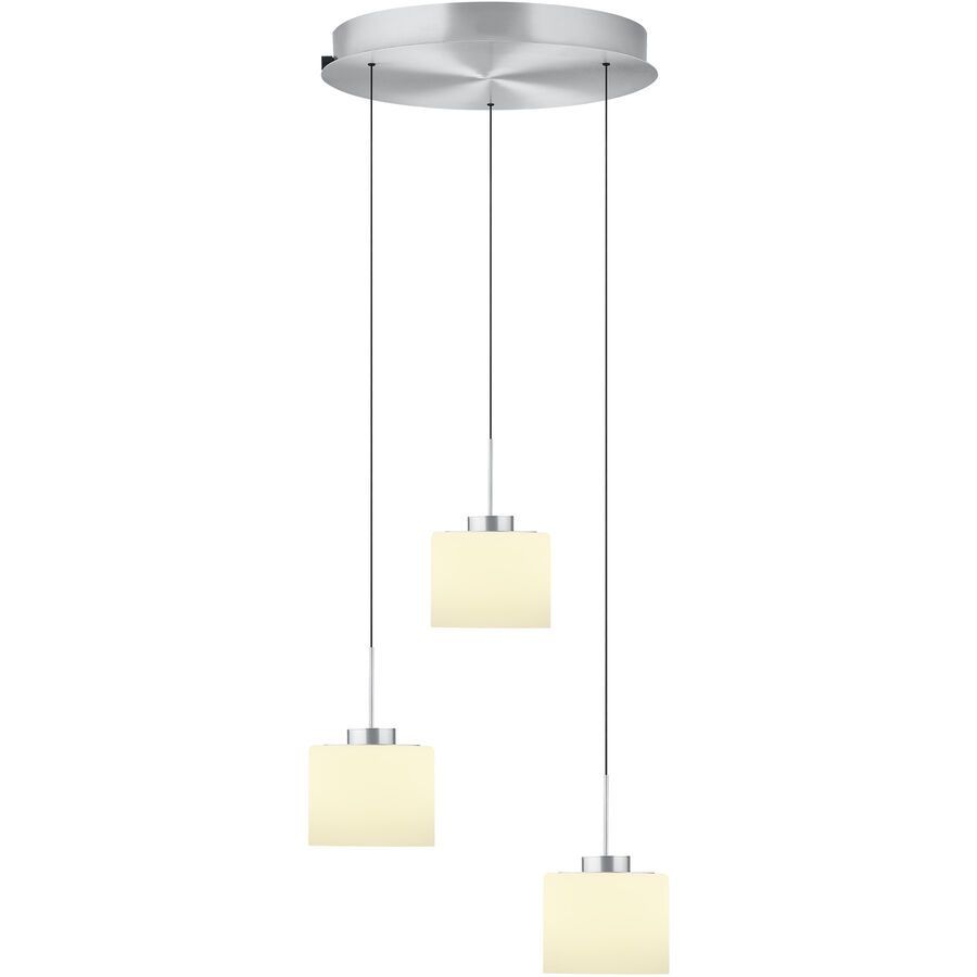 Pendellampe Abby Silber Metall 43 cm 180 cm - Farbe: Aluminium eloxiert - LED - Lichtfarbe: Extra warmweiss - Pendellampe- LED Energiesparlampe