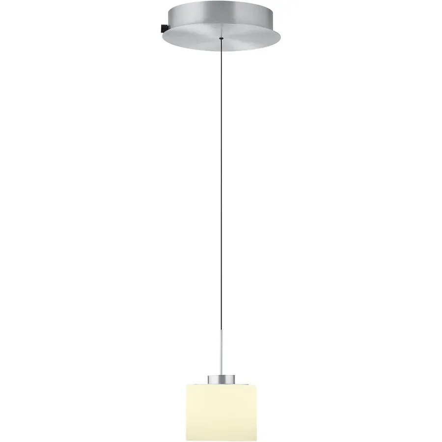 Pendellampe Abby Silber Metall 15 cm 180 cm - Farbe: Aluminium eloxiert - LED - Lichtfarbe: Extra warmweiss - Pendellampe- LED Energiesparlampe