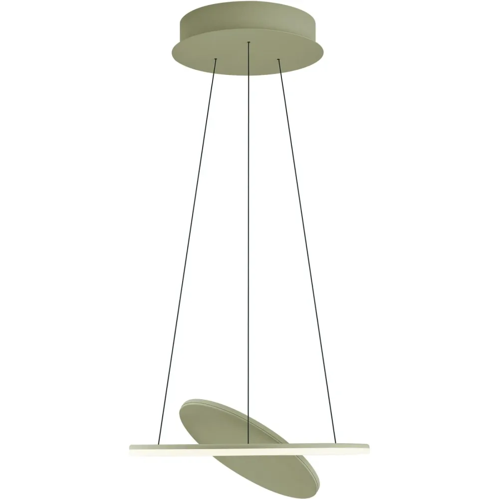 Pendellampe Haley Beige Metall 45 cm 180 cm - Farbe: sand - LED - Lichtfarbe: Extra warmweiss - Kaltes Tagesweiss - Pendellampe- LED Energiesparlampe
