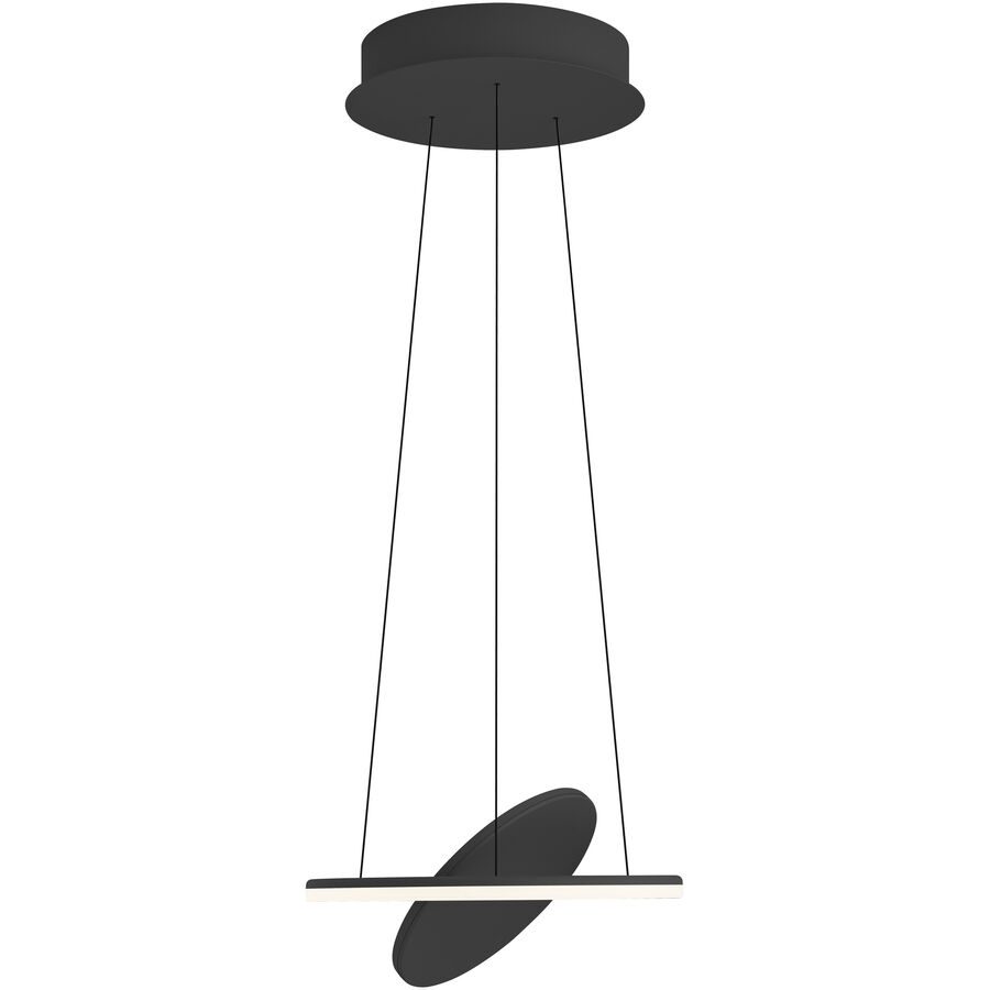 Pendellampe Haley Schwarz Metall 35 cm 180 cm - LED - Lichtfarbe: Extra warmweiss - Kaltes Tagesweiss - Pendellampe- LED Energiesparlampe