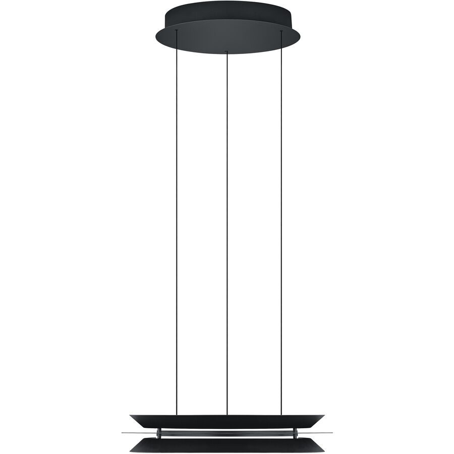 Pendellampe Lys Schwarz Metall 45 cm 180 cm - LED - Lichtfarbe: Extra warmweiss - Kaltes Tagesweiss - Pendellampe- LED Energiesparlampe