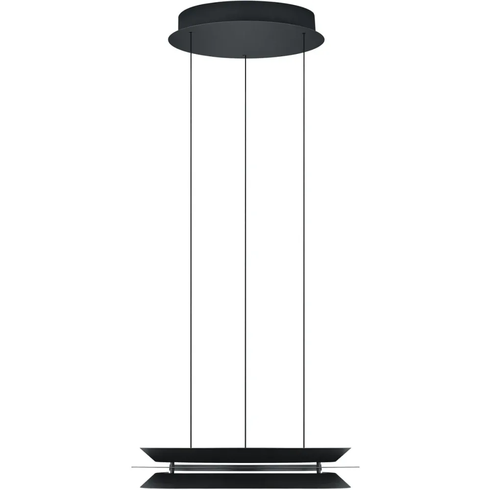 Pendellampe Lys Schwarz Metall 45 cm 180 cm - LED - Lichtfarbe: Extra warmweiss - Kaltes Tagesweiss - Pendellampe- LED Energiesparlampe