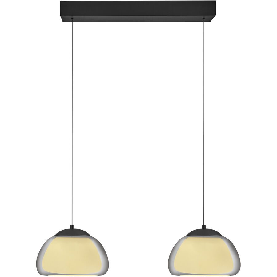 Pendellampe Luxxo Schwarz Metall 88 cm 180 cm - LED - Lichtfarbe: Extra warmweiss - Pendellampe- LED Energiesparlampe