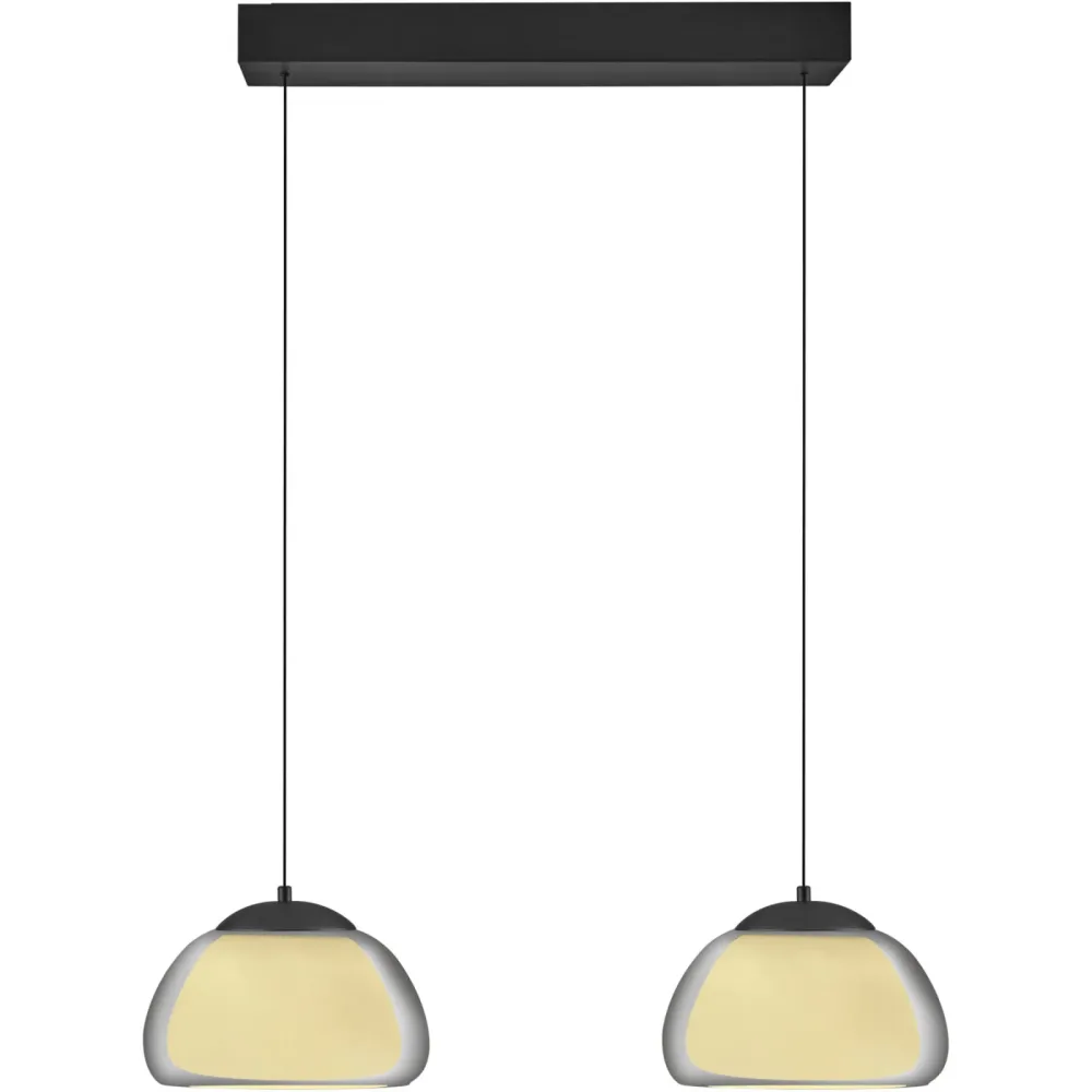 Pendellampe Luxxo Schwarz Metall 88 cm 180 cm - LED - Lichtfarbe: Extra warmweiss - Pendellampe- LED Energiesparlampe