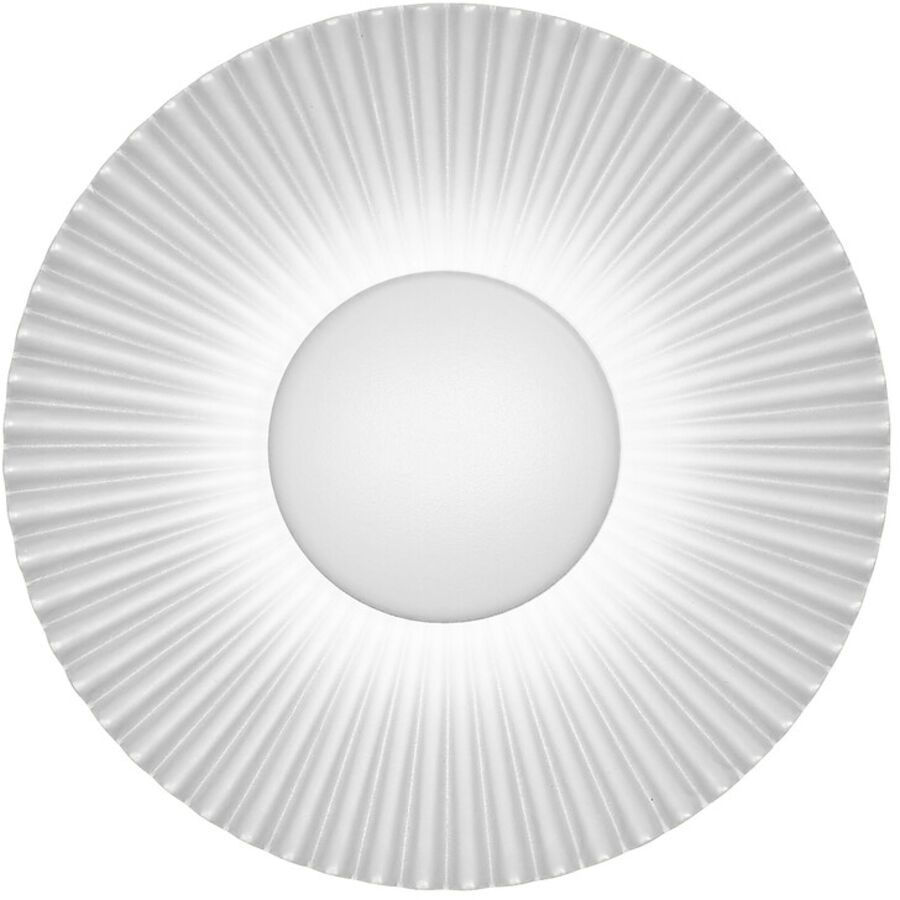 Wandlampe Shelly Weiss Metall 16 cm - LED - Lichtfarbe: Extra warmweiss - Wandlampe- LED Energiesparlampe