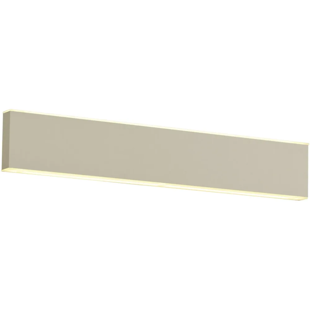 Wandlampe Delta-B Beige Metall 30 cm 4 cm - Farbe: sand - LED - Lichtfarbe: Extra warmweiss - Wandlampe- LED Energiesparlampe