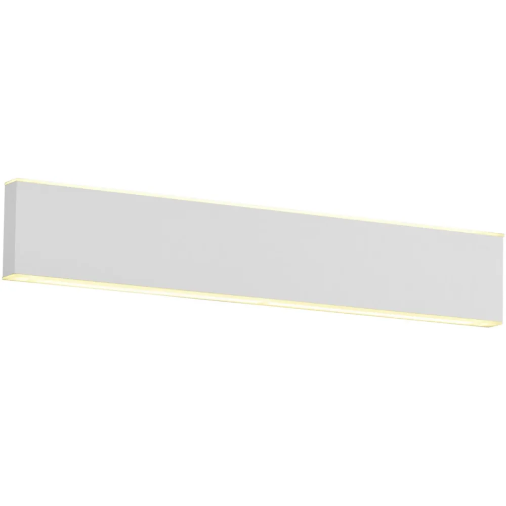 Wandlampe Delta-B Weiss Metall 30 cm 4 cm - LED - Lichtfarbe: Extra warmweiss - Wandlampe- LED Energiesparlampe