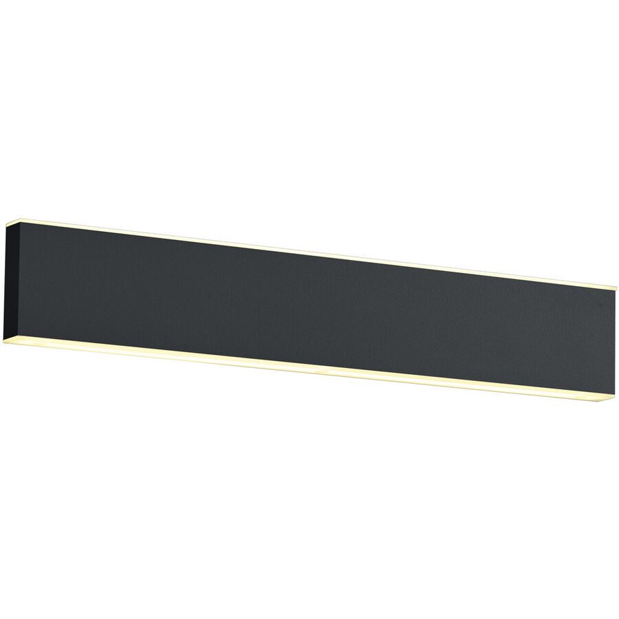 Wandlampe Delta-B Schwarz Metall 30 cm 4 cm - LED - Lichtfarbe: Extra warmweiss - Wandlampe- LED Energiesparlampe